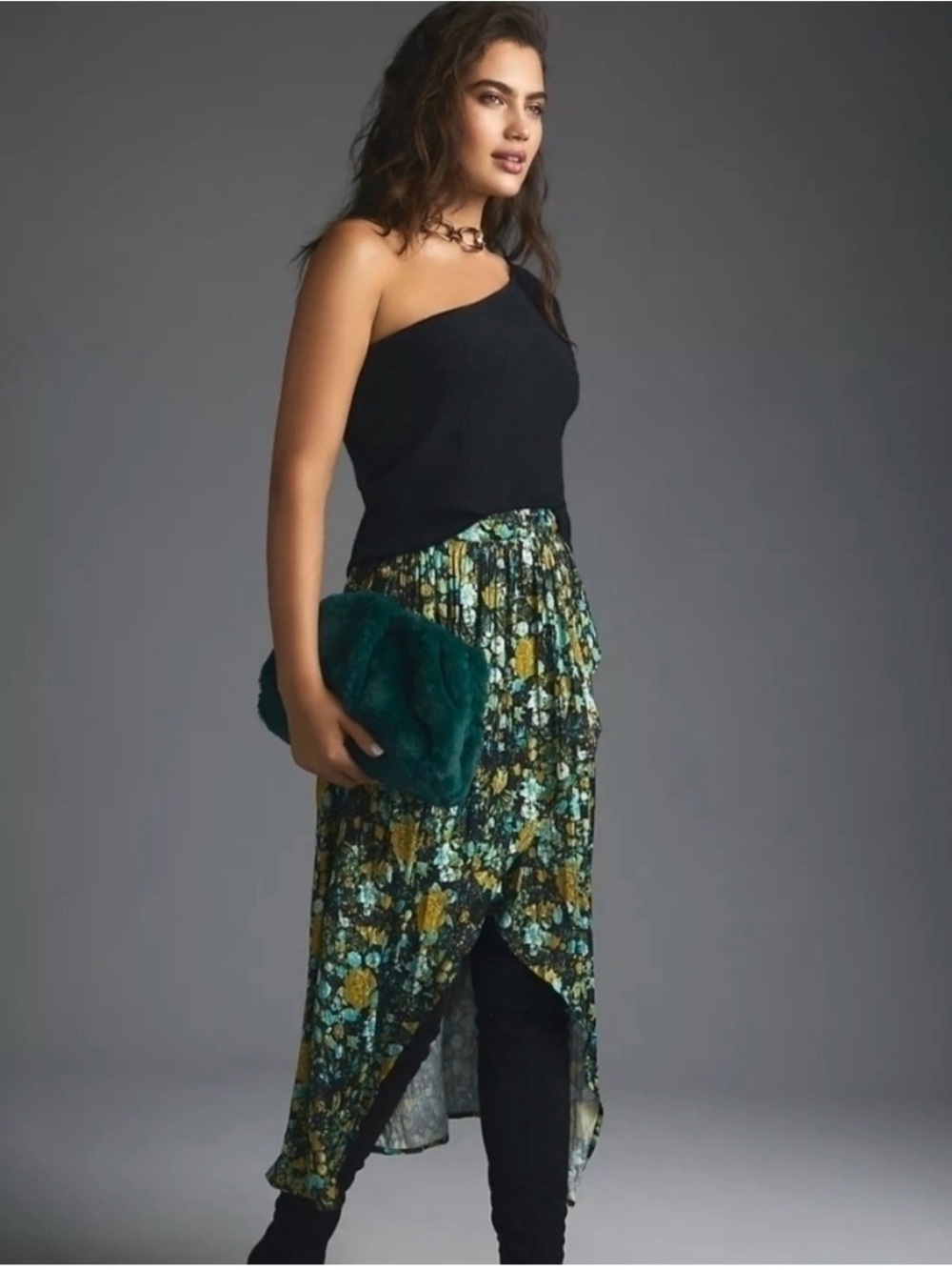 Anthropologie Maeve Layered Midi Skirt Vintage Floral Size XS